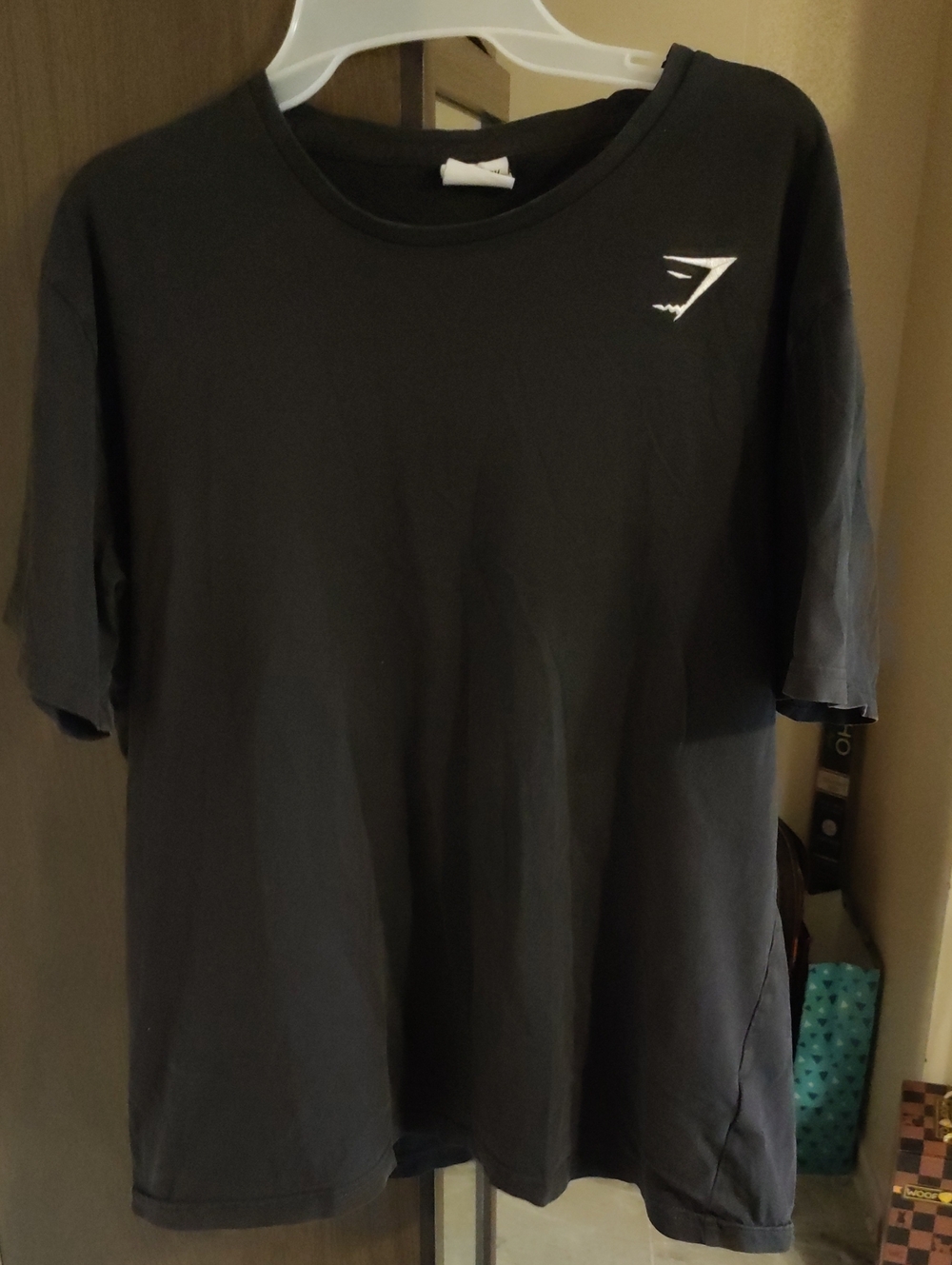 Gymshark Black Short Sleeve Crew T-Shirt with White Logo